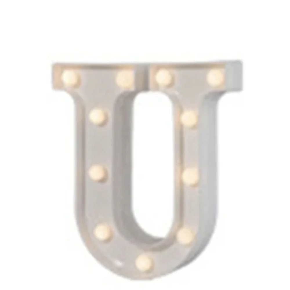 LED light up letter U decoration